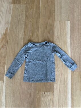 12|12 Organic Cotton Kid’s Gray Long Sleeve Crewneck Shirt